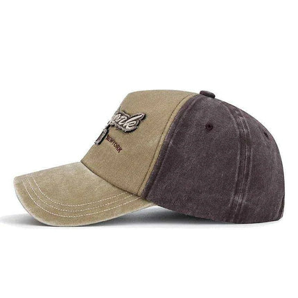Vintage-Inspired Distressed 3D Embroidered Cotton Cap - Unisex Adventure Hat - Très Elite