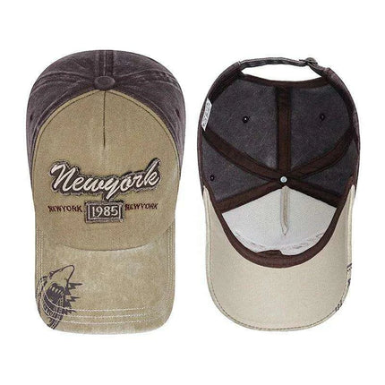 Vintage-Inspired Distressed 3D Embroidered Cotton Cap - Unisex Adventure Hat - Très Elite