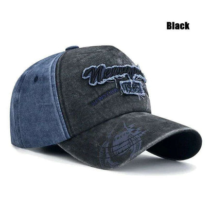 Vintage-Inspired Distressed 3D Embroidered Cotton Cap - Unisex Adventure Hat - Très Elite