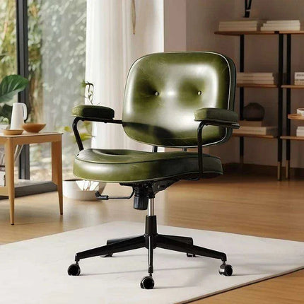 Vintage-Inspired Ergonomic Swivel Chair - Elevate Comfort and Aesthetics in Your Home Office - Très Elite