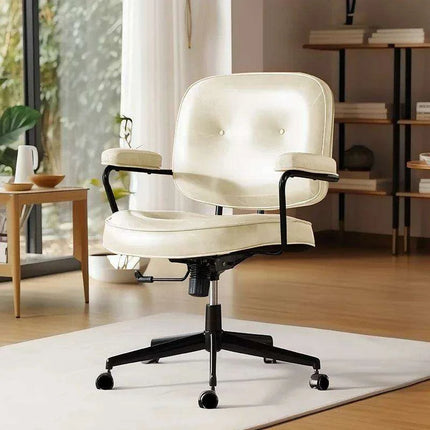 Vintage-Inspired Ergonomic Swivel Chair - Elevate Comfort and Aesthetics in Your Home Office - Très Elite
