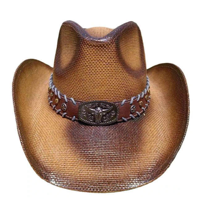 Vintage-Inspired Thick Straw Cowboy Hat