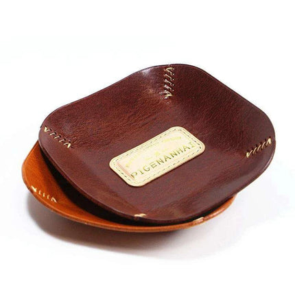 Vintage Italian Cowhide Leather Jewelry Organizer Tray - Retro Chic Storage Solution - Très Elite
