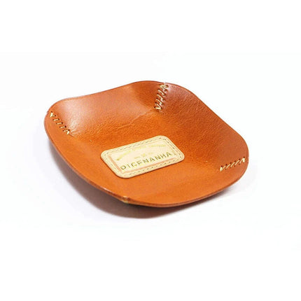 Vintage Italian Cowhide Leather Jewelry Organizer Tray - Retro Chic Storage Solution - Très Elite