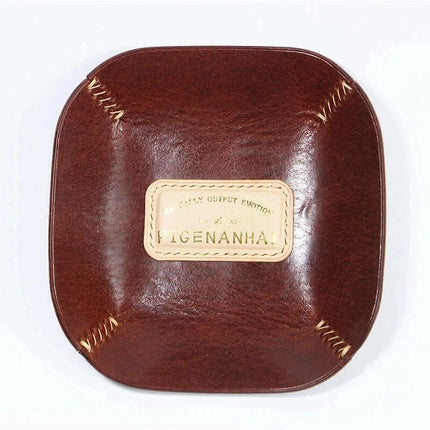Vintage Italian Cowhide Leather Jewelry Organizer Tray - Retro Chic Storage Solution - Très Elite