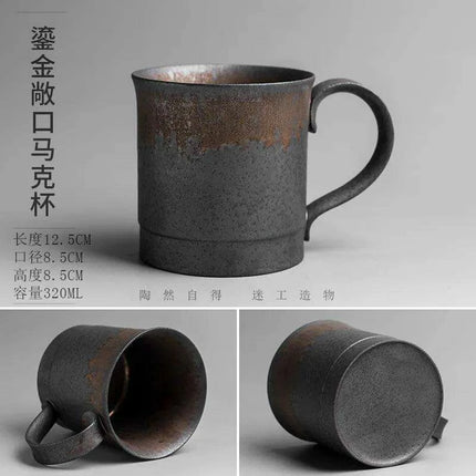 Vintage Japanese-Style Ceramic Tumbler: A Rustic Touch for Every Sip - Très Elite