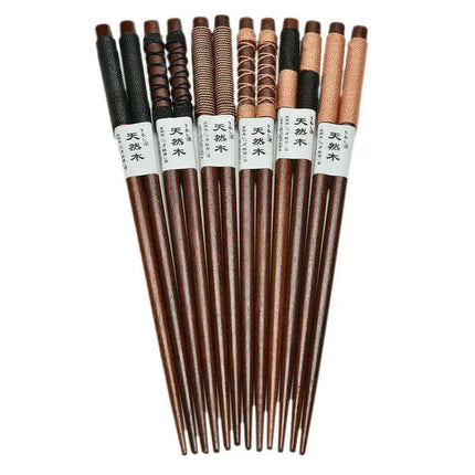 Vintage Japanese Wooden Chopsticks Set - Unique Retro Gift Collection - Très Elite
