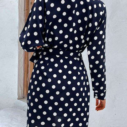 Vintage Polka Dot Delight: Elegant Dress for Women - Très Elite