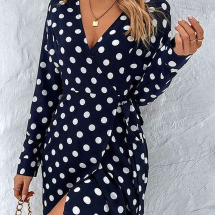 Vintage Polka Dot Delight: Elegant Dress for Women - Très Elite