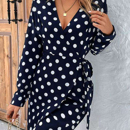 Vintage Polka Dot Delight: Elegant Dress for Women - Très Elite