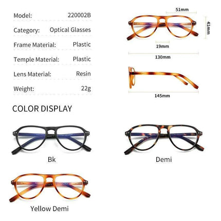 Vintage Style Blue Light Blocking Pilot Glasses for Unisex Fashion and Eye Protection - Très Elite