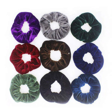 Vintage Velvet Luxe Hair Accessories - Set of 20/40 Elegant Scrunchies