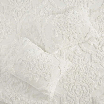 Viola Chenille Shabby Chic Bedding Set with Coordinated Shams - Elegant Comfort Collection..