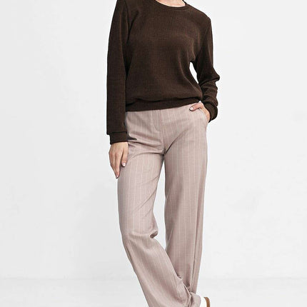 Violet Soft Ribbed Knit Blouse Model 202462 For Women - Très Elite