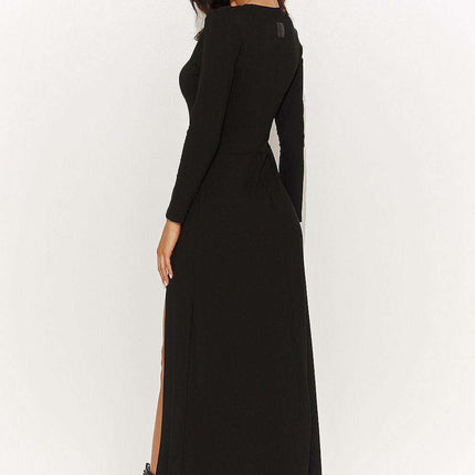 Viscose and Eco-Leather Elegance Daydress