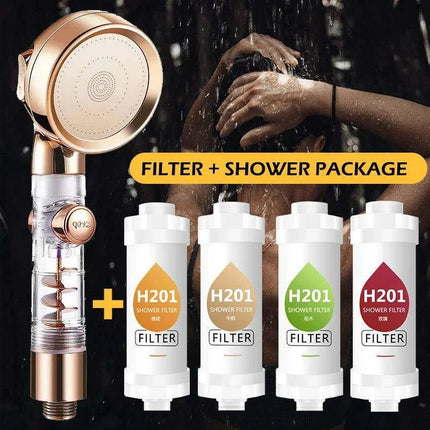 Vitamin C Infused Aromatherapy Spa Shower Head Filter for Hair and Skin Revitalization..