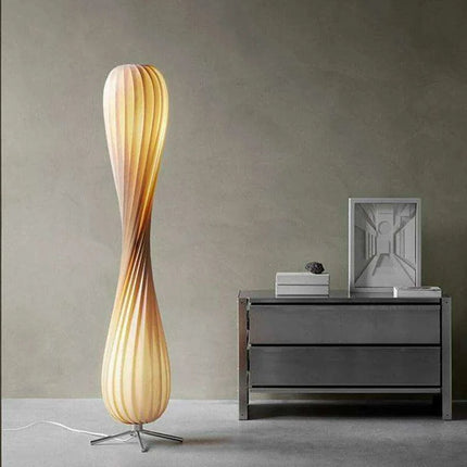 Wabi Sabi Aesthetic Wooden Floor Lamp: Chic Lighting Solution for a Serene Home - Très Elite
