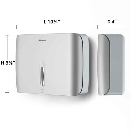 Wall-Mounted Key-Lock Paper Towel Dispenser with 200 Capacity - Très Elite