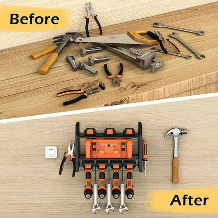 Wall-Mounted Metal Drill Storage Rack - Heavy-Duty and Easy to Install- Très Elite- Très Elite