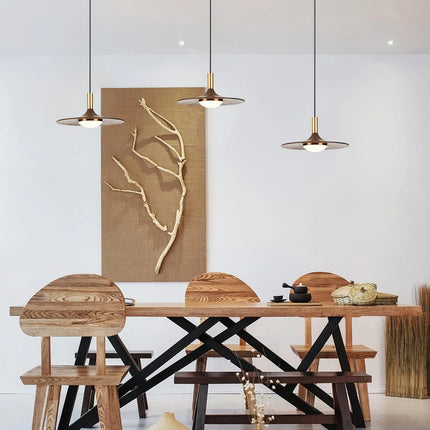 Watert Transfer Wood Grain Pendant Light