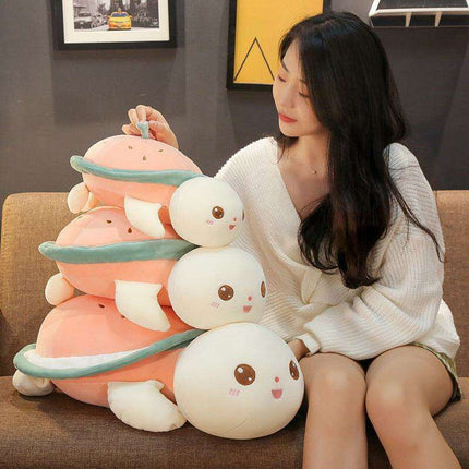 Watermelon Turtle Comfort Cuddle Pillow for Cozy Relaxation - Très Elite