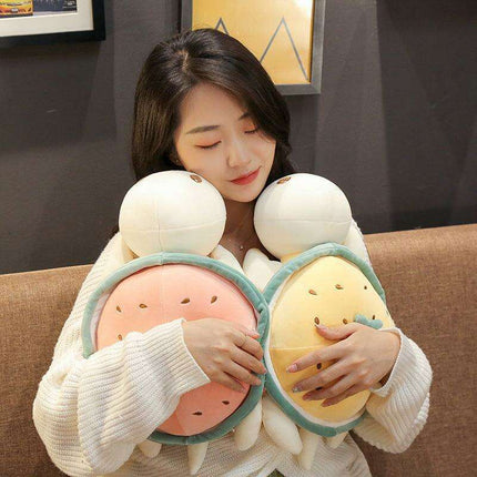 Watermelon Turtle Comfort Cuddle Pillow for Cozy Relaxation - Très Elite