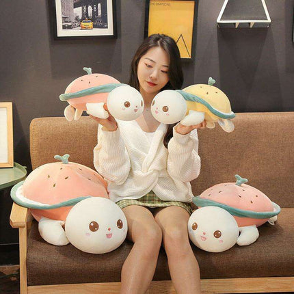 Watermelon Turtle Comfort Cuddle Pillow for Cozy Relaxation - Très Elite
