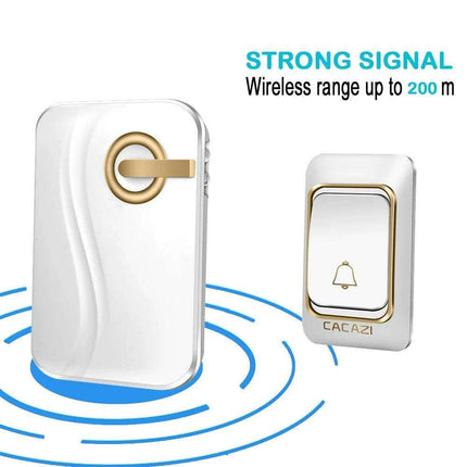 Waterproof Wireless Doorbell System with 200M Range, Customizable Volume, and 36 Melodies - Très Elite