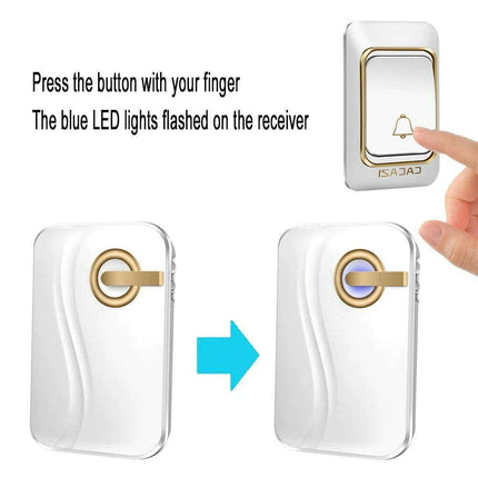 Waterproof Wireless Doorbell System with 200M Range, Customizable Volume, and 36 Melodies - Très Elite