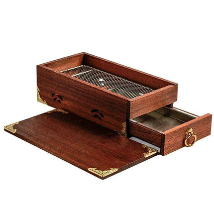 Western Rustic BBQ Smoker's Wooden Dinnerware Set..