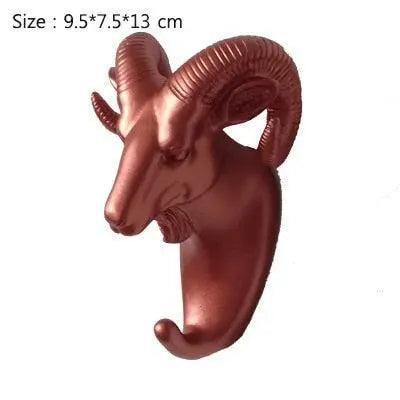 Whimsical Animal-Themed Metallic Resin Wall Hooks in Chic Finishes