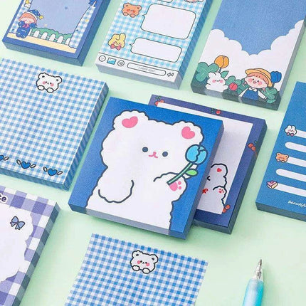 Whimsical Bear-Themed Sticky Notes Set - 80-Pieces to Brighten Your Workspace - Très Elite