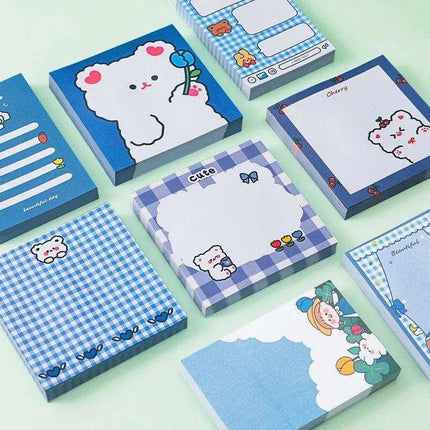 Whimsical Bear-Themed Sticky Notes Set - 80-Pieces to Brighten Your Workspace - Très Elite