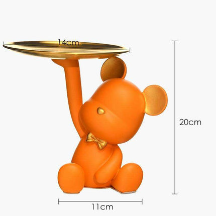 Whimsical Cartoon Bear Key Organizer Tray for Chic Home Decor - Très Elite