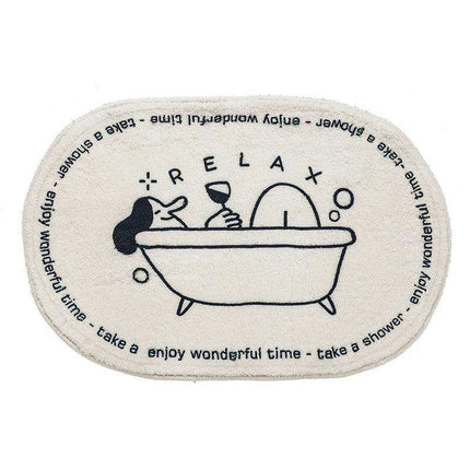 Whimsical Cartoon Plush Bathroom Rug Set with Anti-Slip Backing - Très Elite
