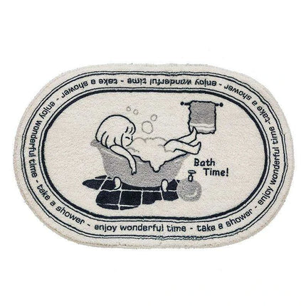Whimsical Cartoon Plush Bathroom Rug Set with Anti-Slip Backing - Très Elite