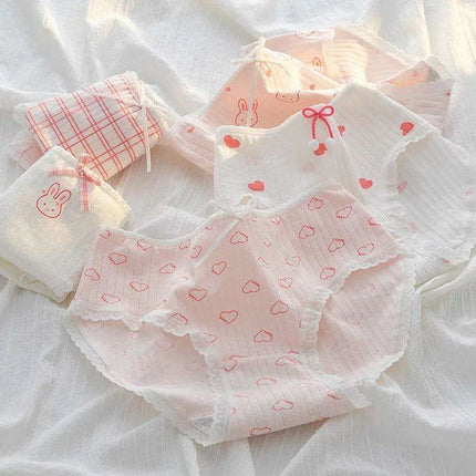 Whimsical Fruit-Themed Cotton Briefs for Girls - Soft and Breathable Seamless Underwear - Très Elite