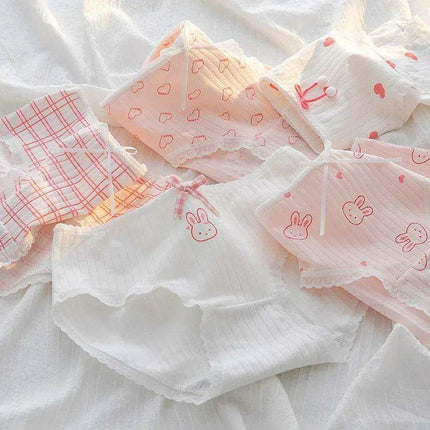Whimsical Fruit-Themed Cotton Briefs for Girls - Soft and Breathable Seamless Underwear - Très Elite