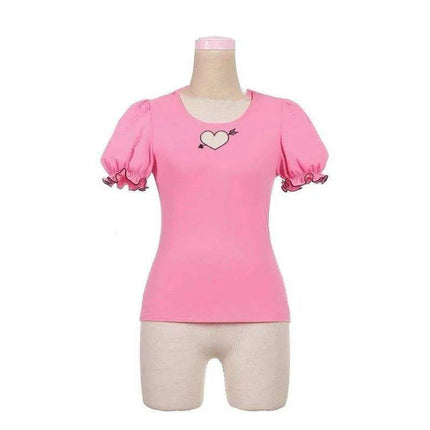 Whimsical Kawaii Dress Set with Elegant Lace Features and Chic Folded Top - Inspired by Japanese Campus Fashion