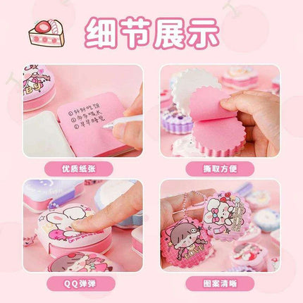 Whimsical Kawaii Mini Notebook and Sticky Notes Set for Creative Note-Taking - Très Elite