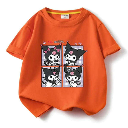 Whimsical Kuromi Kids Summer T-Shirt: Soft Cotton Tee for Magical Adventures - Très Elite
