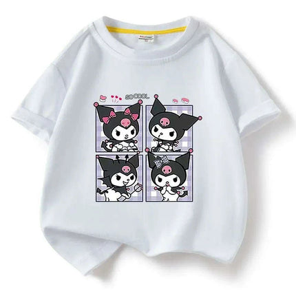 Whimsical Kuromi Kids Summer T-Shirt: Soft Cotton Tee for Magical Adventures - Très Elite