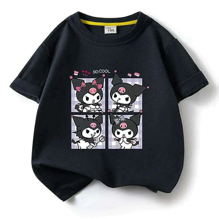 Whimsical Kuromi Kids Summer T-Shirt: Soft Cotton Tee for Magical Adventures - Très Elite
