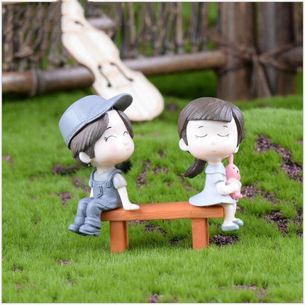 Whimsical Miniature Couple Chairs for Fairy Gardens and Decor..
