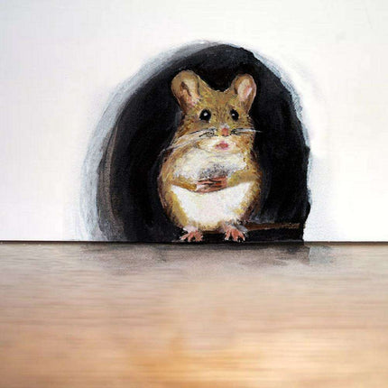 Whimsical Mouse Hole Wall Stickers: Enchant Your Living Space - Très Elite