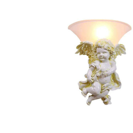 Whimsical Nordic Angel Resin Wall Lights - Unique LED Decor for Indoor Spaces - Très Elite