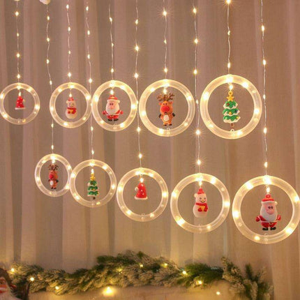 Whimsical Santa Claus LED Curtain Lights for Enchanting Holiday Cheer