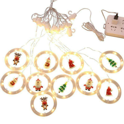 Whimsical Santa Claus LED Curtain Lights for Enchanting Holiday Cheer