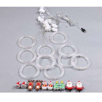 Whimsical Santa Claus LED Curtain Lights for Enchanting Holiday Cheer
