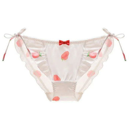 Whimsical Strawberry Ruffle Seamless Women's Underwear for Girls in Japanese Fashion - Très Elite